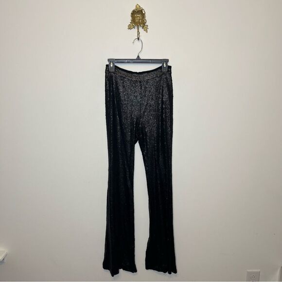 Cynthia Rowley Matte Sequin Flare Pants 6 - Picture 2 of 9